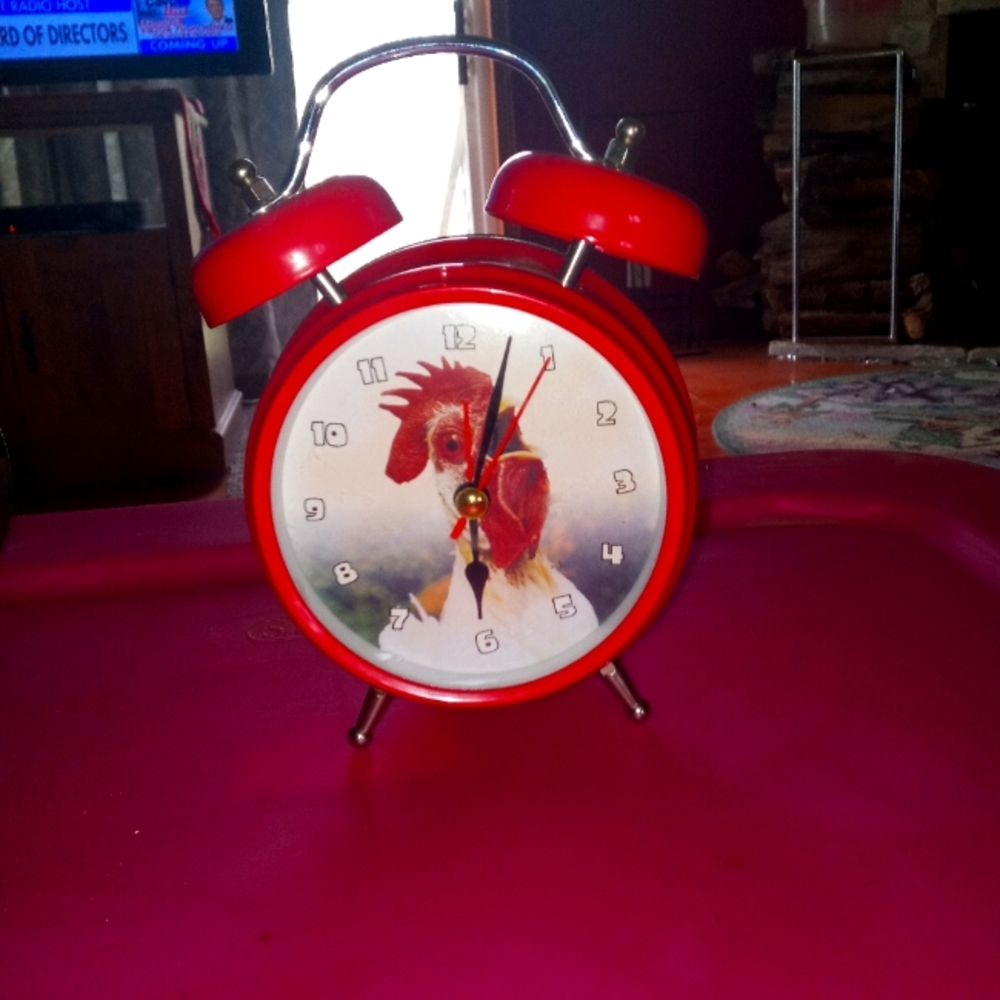 Vintage Rooster alarm bell clock